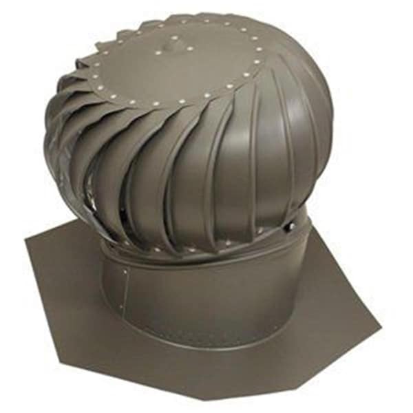 House 12 in. Weather Wood Internally Braced Aluminum Turbine HO2484590 - main
